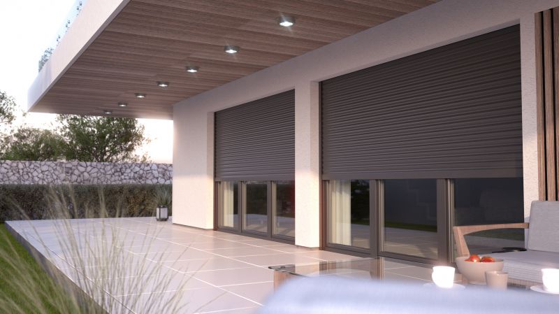 Automated Shutters in a Modern Home